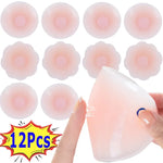 Women Breast Petals Invisible Petal Strong Adhesive Strapless Stick on Bra Female Reusable Silicone Breast Stickers Nipple Cover