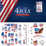 1sheets(200 stickers)/Lot July 4th America independe temporary tattoos stickers USA Transfer tattoo Party face deocration Gift