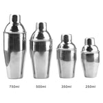 1PC Professional Party Bar Tools Barware Boston Martini Cocktail Wine Mixer Stainless Steel Cocktail Shaker 250/350/550/750ml