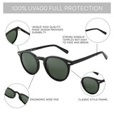 ZENOTTIC 2024 Fashion Round Polarized Sunglasses Women Uv400 Protection Shade High-quality Acetate Retro Sun Glasses ZS6215