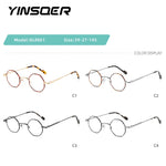 YINSQER Photochromic Men's Glasses Frame Small Round Reading Glasses Ladies on Strength Luxury Woman Eyeglasses Frames For a Man