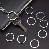 10-50pcs 25/30mm Stainless Steel Key Rings Round Flat Line Split Rings Keyring for Jewelry Making Polished Keychain DIY Findings