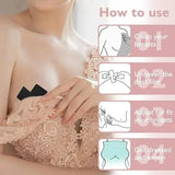 10/40pcs Black Women Cross Shape Self-Adhesive Disposable Satin Nipple Cover Breast Pasties Stickers for Strapless Clothes