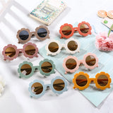 2-10 Years Children Sunglasses Sun Flower Round Cute Kids Sun Glasses for Boys Girls UV400 Protection Baby Lovely Candy Eyeglass