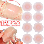 Women Breast Petals Invisible Petal Strong Adhesive Strapless Stick on Bra Female Reusable Silicone Breast Stickers Nipple Cover