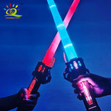 HUIQIBAO Colorful Lightsaber Adjustable Light Saber Toys For Children Retractable Sword Toys For Boys Luminous Gifts light saber