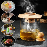 Wooden Cocktail Smoker Kit Whiskey Fruity Wood Chips Bartending Accessories Smoke Maker For Drinks Kitchen Bar Accessories Tools