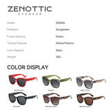 ZENOTTIC 2024 Original Thick Butterfly Frame Polarized Sunglasses for Women Chunky Uv400 Protection Shade Sun Glasses