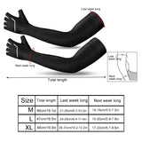 1Pair Summer UV Sun Protection Arm Cover for Men & Women, UPF 50 Ice Silk Compression Cooling Long Sleeves Gloves Outdoor Sport