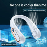 Xiaomi Hanging Neck Fan Portable Bladeless Neckband Fan Digital Display Power Air Cooler USB Rechargeable Electric Fans Summer