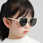 1/2pcs Fashion Heart-Shape Sunglasses For Kids Retro Cute Pink Cartoon Sun Glasses Frame Girls Boys Baby Children Eyewear Goggle