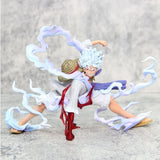 19cm One Piece Anime Figures Nika Luffy Gear 5th Action Figure Gear 5 Sun God Pvc Figurine Gk Statue Model Decoration Doll Toys