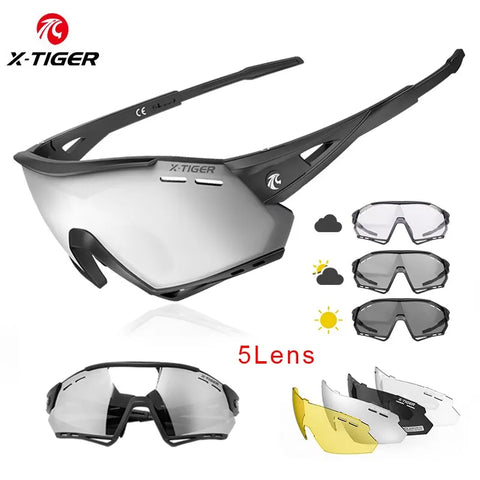 X-TIGER Photochromic Sports Sunglasses Bike Cycling Glasses Polarized UV400 Riding Driving Baseball Running Fishing Eyewear