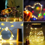 1/2/3M LED wine bottle cork string lights holiday decoration garland wine bottle fairy light Christmas copper wire string lights