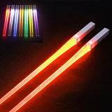 LED Lightsaber Chopsticks Reusable Light Up Chopstick Kitchen Party Tableware Creative Durable Light Glowing Chopstick Gifts