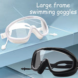 0~-7.0 Myopia Degree Swim Eyewear Women Optical Silicone Large Frame HD Clear Girls Anti Fog Swimming Goggles Diving Glasses