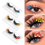 1Pair INS Sequin Party Women Dramatic False Eyelashes Glitter Colored Eyelashes Lashes Extension Makeup Eye Tail Fake Eyelashes