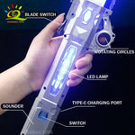 HUIQIBAO Colorful Lightsaber Adjustable Light Saber Toys For Children Retractable Sword Toys For Boys Luminous Gifts light saber