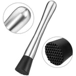 1/2Pc Stainless Steel Cocktail Muddler with Bar Mixing Spoon Cocktail Muddler Bartender Spoon Long Drink Stirrer Bar Accessories