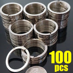 20/100PCS Steel Metal Blank Keyring Keychain Split Ring Keyfob Key Holder Rings Women Men DIY Key Chains Key Ring Accessories