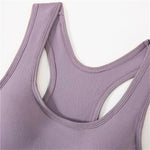 Sexy Women Sports Bra Plus Size Crop top Patchwork Underwear Push Up Cotton Fitness Top Seamless Bralette Sports Vest Yoga top