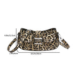 Y2k Leopard Print Shoulder Bags for Women Designer Luxury Crossbody Bags Female PU Leather Rectangular Purses and Handbags 2024