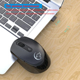 2.4G Wireless Mouse Metal Noiseless Silent Click Optical 2400dpi Mouse Rechargeable 2 Keys Gaming Mouse For Computer Laptop PC