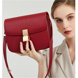 Women's Bag Lady Luxury Box Bag Retro Tofu Small Square Shoulder Bag Messenger Female Split Leather Flap Handbag 2024