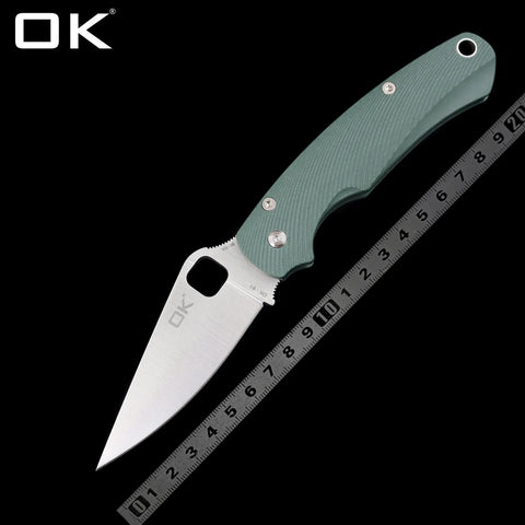 2022 NEW OK-81 Ceramic Bearing G10 Handle Folding Knife Outdoor Camping Hunting Pocket Tactical Self Defense EDC Tool OK KNIVES