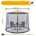 Patio sunshade outdoor screen polyester Portaledge mosquito net (mosquito net only) suitable for outdoor umbrella and Patio tabl