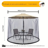 Patio sunshade outdoor screen polyester Portaledge mosquito net (mosquito net only) suitable for outdoor umbrella and Patio tabl