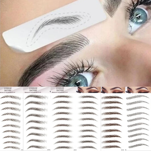 1pcs 4D Water-based Hair-like Authentic Eyebrow Tattoo Sticker Waterproof Lasting Natural False Eyebrows Women Makeup Stickers