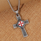 New Trend Masonic Cross Pendant Charm Men's Necklace Hip Hop Punk Jewelry Accessories Christmas Gift