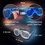 12pcs Light Up Glasses LED Luminous Glasses 3 Modes Flashing Glow in The Dark Glasses Neon Party Supplies Birthday Kids Adults