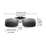 VIVIBEE Classic Flip Up Clip on Sunglasses Fishing Men Square Polarized Lens Night Vision Driving UV400 Women Glasses