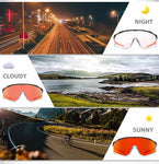 1 Glasses With 2 Modes Photochromic Polarized Cycling Goggles 2 Lens Bike MTB Bicycle Sunglasses Sport Fishing Running Glasses