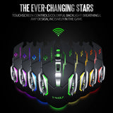 Wireless Gaming Mouse 2400 DPI Rechargeable Adjustable 7 Color Backlight Breathing Gamer Mouse Game Mice for PC Laptop