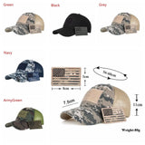 1PC Fashion Mens Cotton Baseball Cap USA Army American Flag Tactical Trucker Hats Mesh Hat Outdoor Sport