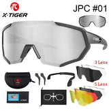 X-TIGER Polarized Lens Cycling Glasses Road Bike Cycling Eyewear Photochromic Sunglasses Sports MTB Mountain Bicycle Goggles