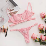 Pornographic Sexy Lingerie Lace Transparent Women's Underwear Brief Sets Delicate Bra Kit Push Up Breves Sets Thin Erotic Bras