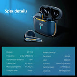 Xiaomi H6 Bluetooth Headphones Earphones Wireless HiFi Stereo Touch Control Sports Gaming Headset Earbuds TWS for IPhone Android