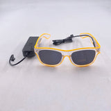 1Pcs Light Up LED Glasses with Dark Lens Neon EL Wire Glow Glasses Glow in The Dark Glow Favors Supplies for Kids Adults