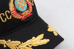 2021 CCCP USSR Russian National Emblem Style Baseball Cap Unisex Black Red Cotton Snapback Cap Adjustable Fashion Hip Hop Hat