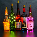 1/2/3M LED wine bottle cork string lights holiday decoration garland wine bottle fairy light Christmas copper wire string lights