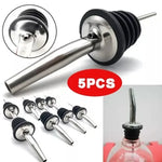 1/2/5pcs Stainless Steel Wine Pour Wine Bar Cocktail Shaker Fancy Shaker Mouth Wine Bottle Stopper Drain Bottle Stopper