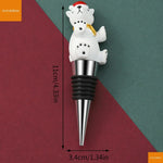 1pc Merry Christmas Wine Stopper Snowman Wine Bottle Stopper Fresh-keeping Bottle Decor Home Bars Bottle Decorative Crafts