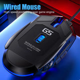 Ergonomic Wired Gaming Mouse RGB Mute Mause LED Backlit 3200dpi 6Button G5 USB Mechanical Mause For PC Laptop Computer Gamer