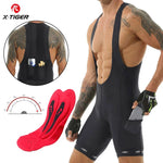 X-Tiger Men's Cycling Bib Shorts With Pocket UPF 50+ Latest Generation Quick-dry Polyester Competitive Edition Series Bib Shorts