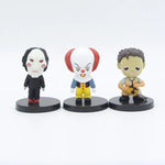 10pcs/set Horror Movie Characters V for Vendetta Chucky Freddy Jason Scary Saw PVC Action Figures Toys