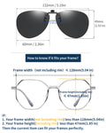 Yoolens Polarized Clip-on Flip Up Clip Rimless Sunglasses for Prescription Glasses - TAC Lens with UV400 809